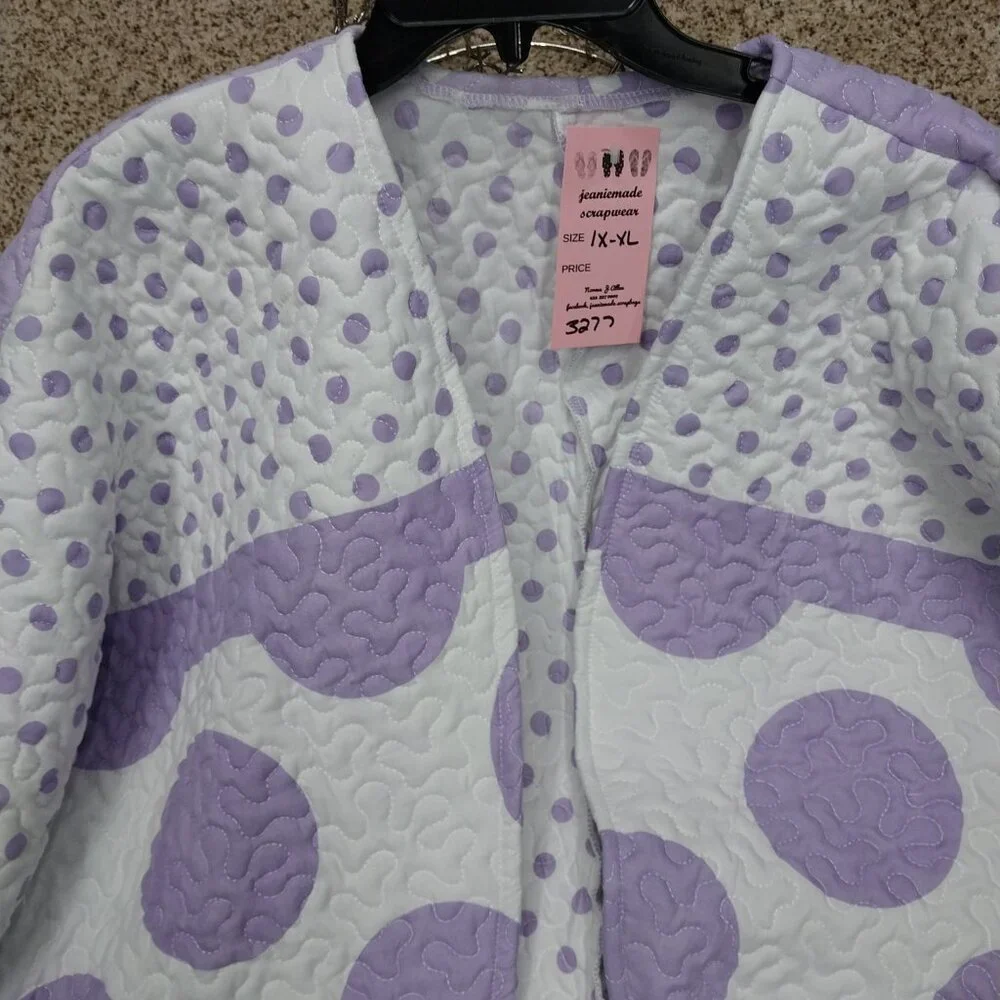 3277 Size XL/1X Quilted Bog Coat, Made From a Hand Sewn Quilt. Soft and Warm.NWT - Picture 5 of 8
